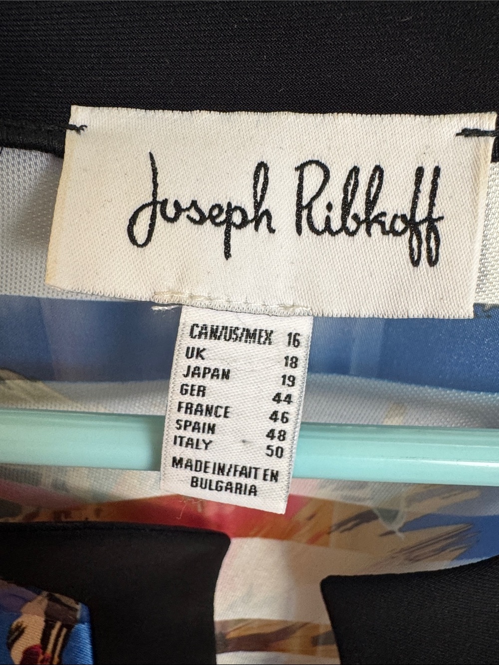 Joseph Ribkoff Blue Floral Brushstroke Open Jacket- 16 - Picture 2 of 5